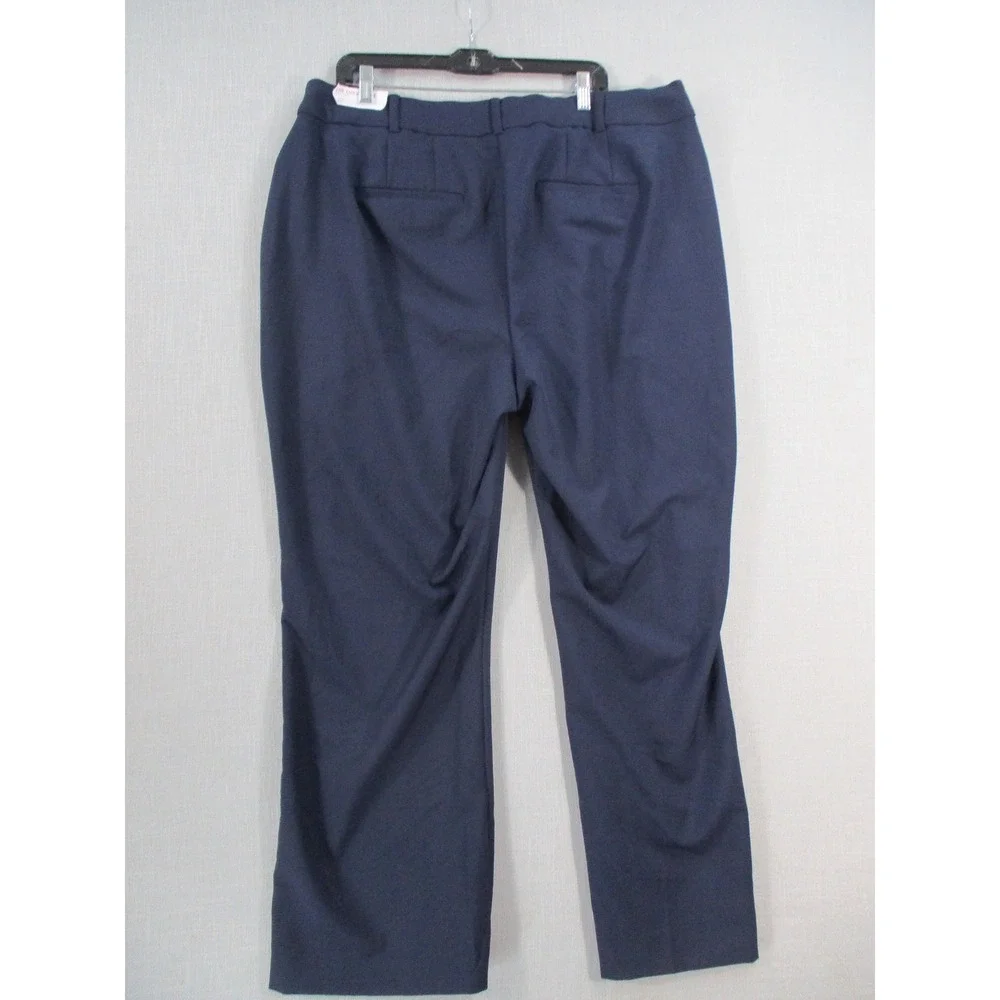 Lane Bryant Tailored Stretch Navy‎ Blue Dress Pants Trousers Womens 18R NWT